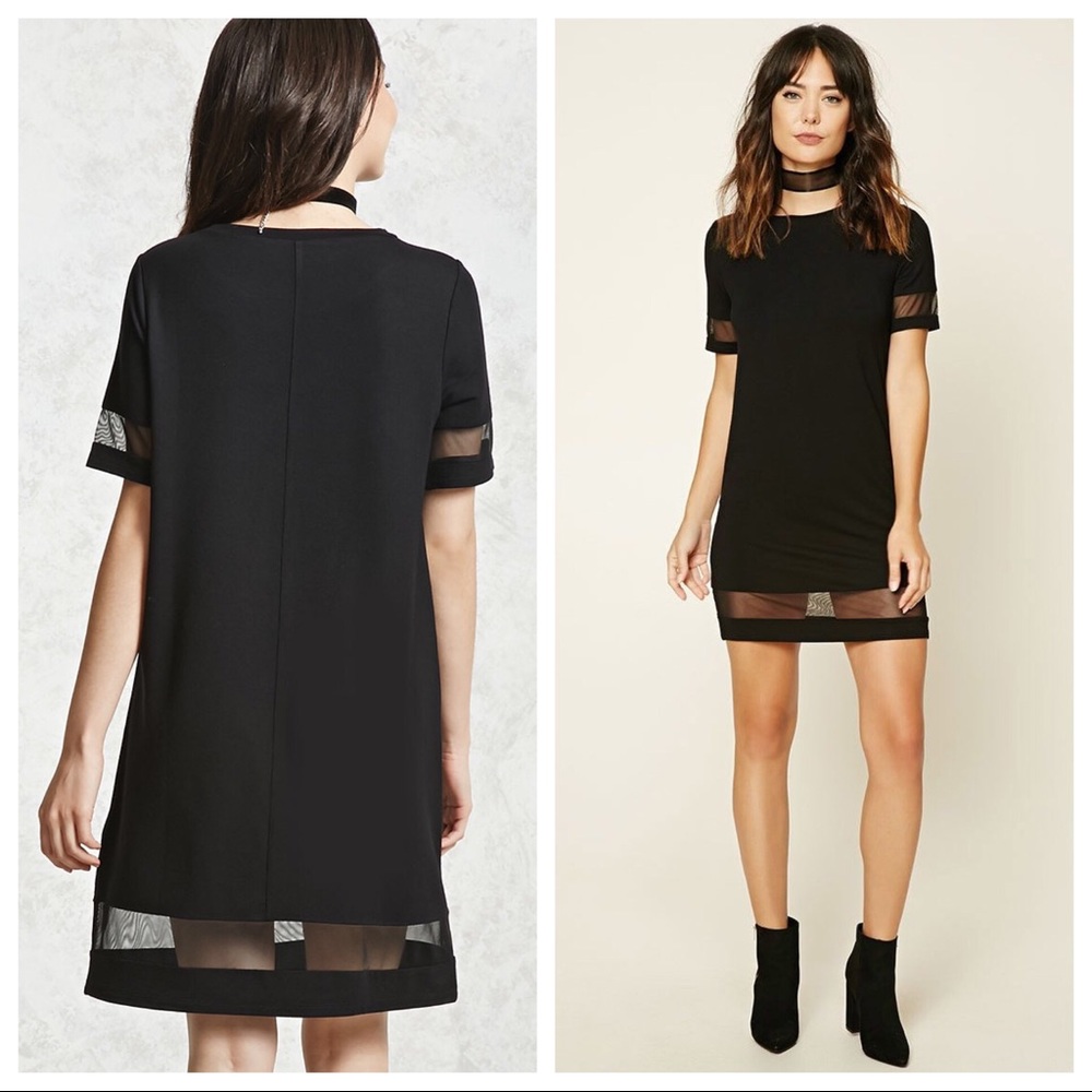 NWOT XL Forever 21 contemporary mesh cutout dress - Picture 3 of 5